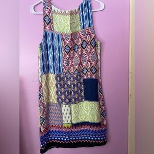 Cotton Patchwork Color Block Sundress